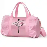 CSPone Tanztasche Balletttasche Handtasche Kindertasche Umhängetaschen Crossbody Sporttasche Mädchen Kinder Pink Rosa Weihnachtsgeschenke für Mädchen