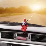 KHDULQ Anime Autospiegel Anhänger,Deadpool Auto DekoDeadp Rückspiegel Innenraum Spiegel Zubehör Autozubehör Accessoires, Lustig Spiegelaufhängungen Niedliches Dekoration