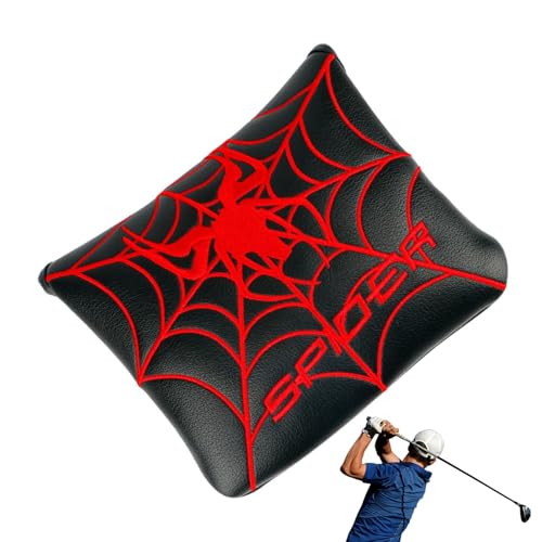 Golf Putter Cover Spider, Mallet Putter Cover Spider, Golf Putter Covers, Square Mallet Putter Cover Headcover with Magnetic Closure, Golf Headcovers Club Protective Equipment for Park