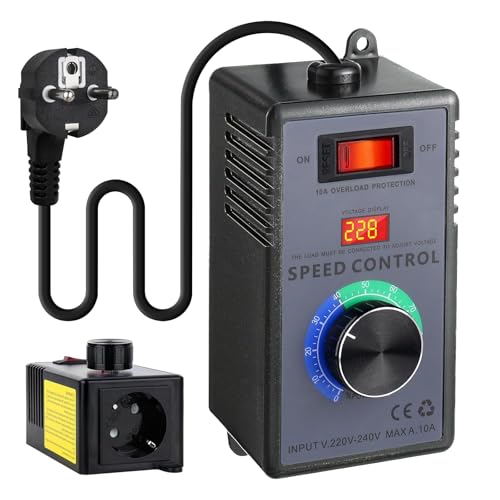 Drehzahlregler 230v 10A 4000W, Motor Spannungsregler AC für Winkelschleifer Bläser Handbohrer Kreissägen