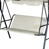 UQXSTAR Hollywoodschaukel Auflage Ersatzteile Gartenschaukel Ersatzpolster Gartenstuhl Sitzbezug 900D Oxford Gewebe Wasserdicht Reißfest für 2&3 Sitzer Schaukelsitzbezug (Beige, 115 x 48 x 48 cm)