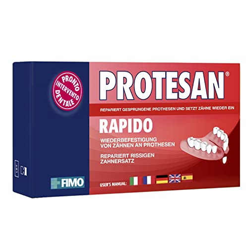 Protesan Rapido - Reparierer von gebrochenem, gesprungenem Zahnersatz, der einen Zahn fehlt