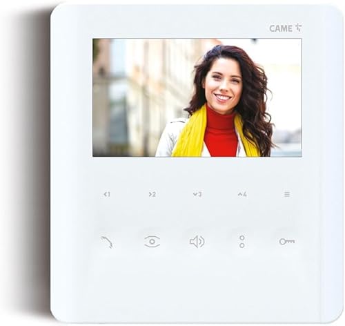 Generico ECI ELEKTROFORNITURE CAME PLX V, Video-Türsprechanlage mit Freisprecheinrichtung, 5-Zoll-LCD-Display, Soft-Touch-Tasten, Hilfssteuerung, weiß, ersetzt EX 62100180