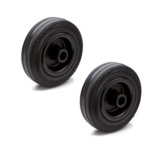 Ganter Normelemente | Gummiräder, Ersatzräder | 125mm | 2 Räder | 220kg | Laufbelag Gummi, Radkörper Polypropylen |GN 22873-125-G-A