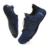 Badeschuhe Wasserschuhe Herren Damen Strandschuhe Barfußschuhe Sommer Schwimmschuhe Aquaschuhe Schnell Trocknen Surfschuhe Dunkelblau EU44