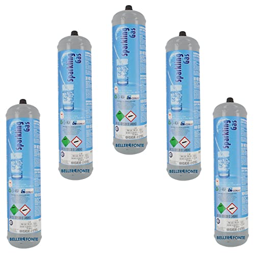 Bellerofonte 5 CO2 bottles 600 g disposable connection M11x1 container made of steel