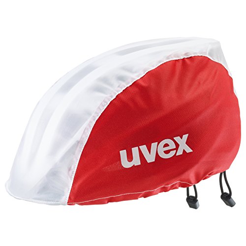 uvex rain cap bike Fahrradmütze - wind- & wasserabweisend - flexible Passform - red white - L/XL