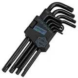 DISEN 9 Stück TORX STAR Inbusschlüssel Satz Langarm Sternschlüssel Satz T10-T50 Chrom Vanadium Stahl