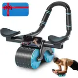 Bauchroller Automatische Rebound-Bauchrolle Mit Ellbogenunterstützung für Bauchmuskeltraining, 2-in-1 Plank Bauchmuskeltrainer für Core Trainer, Bauchtrainer für Zuhause Mit Stabilen Doppelrädern