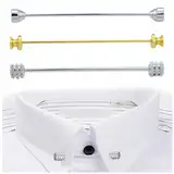 Krawattennadel Metall Krawattenklammer Silber Herren Kragen Pin Hezhou Krawatte Clip Bar Kette Hemd Kragen Pin Anzug Brosche Revers Pin für Hemd Herren Zubehör Kostüm Kleidung (3)