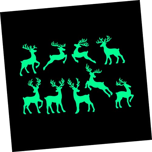 Levemolo Fluoreszierender Elch-patch Weihnachts-pvc-aufkleber Selbstklebender Elch-aufkleber Für Fenster Weihnachtsgeschäft