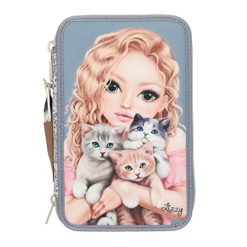 TOPModel 3 Fach Federtasche CAT Love- Geschenke für Mädchen