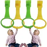 Ringe für Kinderbetten, 4 Pack Ringe Baby mit abnehmbaren Griffen für Beinübungen für Kleinkinder, Laufstall Zugringe, Babyzubehör Mehrfarbig,Abnehmbarer Baby Hand Ringe