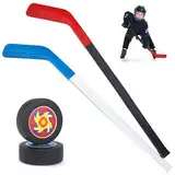 Kinderhockey-Set kinderfreundlichem PP-Kleinkind-Hockey-Set enthält 2 Sticks & 2 Balls Hockey-Set für Indoor- und Outdoor-Feld, Training, Spiele, Kindergeschenke, Kinderhockey-Set, Toddler Hockey-Set