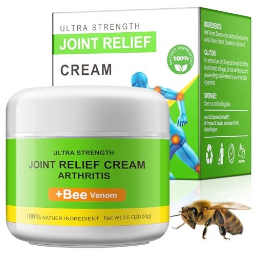 Bienengiftsalbe 100g, Bienengift Gelenk Knochenpflegecreme, Arthrose Beruhigende Linderung Gelenkschmerzen,Muskelschmerzen, Muskelkater Schwellungen nach Prellungen Verletzungen Bee Venom Pain Creme