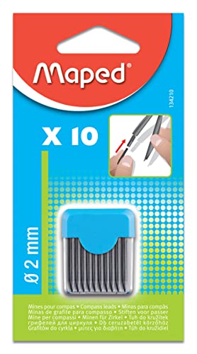 Maped M134210 - Ersatz-Bleiminen für Zirkel, Ø 2mm, 10 Stück