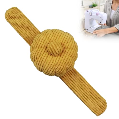 Bavooty Nadelkissen Für Das Handgelenk,Nähen Handwerk Nadelkissen,Nadelkissen Wearable,Nadelkissen Handgelenk Tragbar,Originalität Kürbisform Stoff,Für Nähen Quilten Nadelarbeit,Gelb