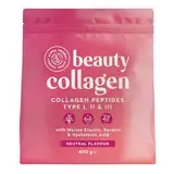 Collagen Pulver + Keratin + Hyaluronsäure [400g] | Premium Kollagen Hydrolysat | Peptide Typ 1, 2 und 3 | Hochdosiert Kollagenpulver | Geschmacksneutral | in Deutschland hergestellt | Alpha Foods