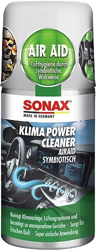 SONAX KlimaPowerCleaner AirAid symbiotisch (100 ml) Klimareiniger sorgt schnell und einfach für langanhaltende Lufthygiene und befreit dauerhaft von lästigen Gerüchen | Art-Nr. 03231000