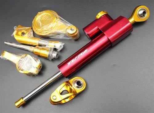 Mit Anleitung YZF R6 Logo Motorrad Lenkungsdämpfer Stabilisator Halterung Montage Für Yamaha YZF R1 2009-2011 R6 2006-2017 Lenkstabilisator(Red Bracket Damper4)