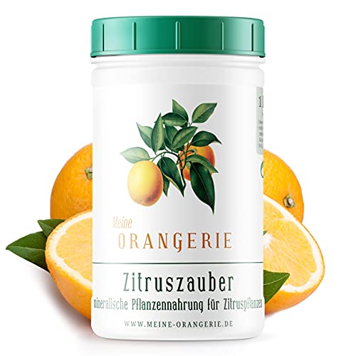 Meine Orangerie Zitrusdünger für alle Zitruspflanzen [1kg] - Premium Pflanzendünger - Profi Citrus Dünger für Zitronenbaum, Orangenbaum, Limette und viele mehr (1000, Gramm)