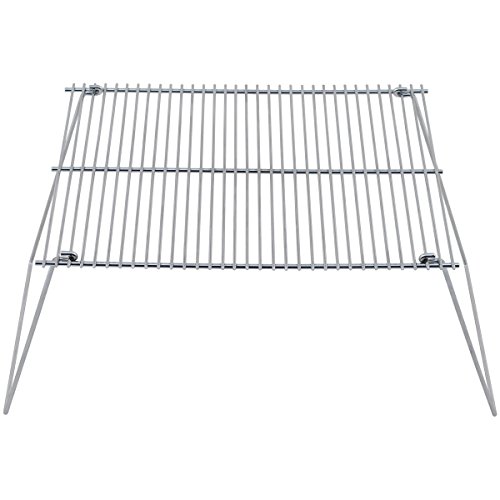 MFH Klappbarer Grillrost 38 x 25 cm Outdoor Grillgitter zum Aufstellen Rost Strandgrill