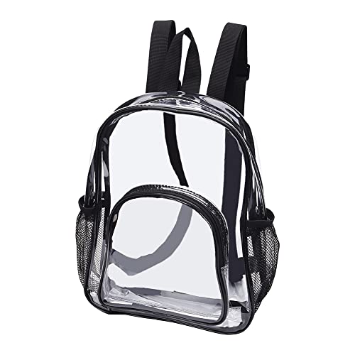 ARVALOLET Transparenter PVC-Laptop-Rucksack, großes Fassungsvermögen, College-Studentenrucksack, durchsichtig, durchsichtig, for Teenager, Jungen und Mädchen