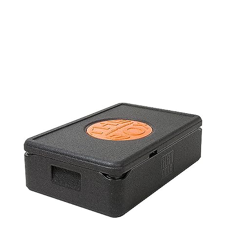 THE BOX Thermobox Gastro klein - Volumen: 60 x 40 x 18,5 cm (21 Liter) - Nutzhöhe: 12 cm - Farbe: schwarz - 1 Isolierbox aus EPP Kunststoff