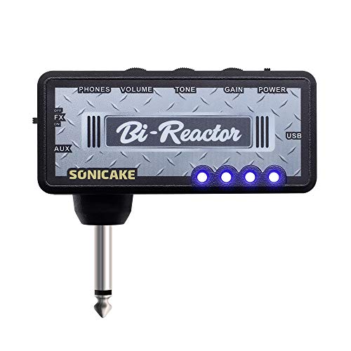 SONICAKE Mini Verstärker Gitarren Delay Effekt AMP Kopfhörer Verstärker Pocket wiederaufladbar US Style High Gain Tone Bi Reactor