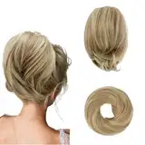 BARSDAR Haarteil Hair Extensions Haarknoten-Pferdeschwanz-Verlängerung,Gerades synthetisches Haarteil, kurzes Pferdeschwanz-Brötchen, Haarschmuck einfach Scrunchie für Frauen 16H613