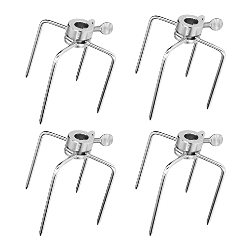 YRHome 4 Stück Fleischklammer Fleischnadeln Edelstahl Drehspieß BBQ Grillspieß Klammer Rostfrei Fleischnadel Hähnchengrill Grillgabel Grillzubehör Grill Spieße für grillspieß 10 mm und Kleiner