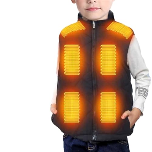 Battnot Heizweste Beheizbare Weste Kinder Jungen, Beheizbare Jacke Kinder USB Lade Weste Elektrische Beheizte Weste Beheizbare Jacke Heizweste Beheizte Jacke Schule Skifahren Winter Outdoorweste