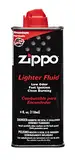 Zippo Unisex – Erwachsene Original f. Benzin Feuerzeuge 125 ml mit Kunststoff-Ventil, Schwarz, 1-Pack