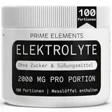 Elektrolyte ohne Zucker und Süßungsmittel, 100 Portionen mit je 2000 MG, Elektrolyte Pulver pur für Sportler bei Flüssigkeitsverlust