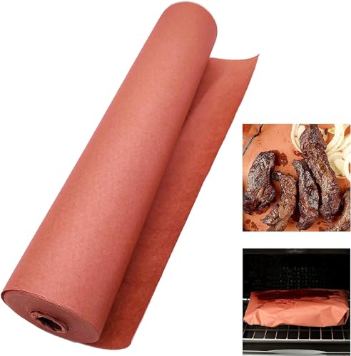 Butcher Paper for Smoking Meat, Food Grade Kraft Paper for Grill, Smoker, Fish Meat, Grill, Perfect Cooking of Juicy 30.5cm*18m