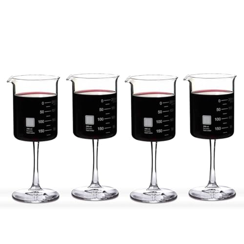 Periodic Tableware Beaker Wine Glass - Laborbecher Weingläser (4er-Set)