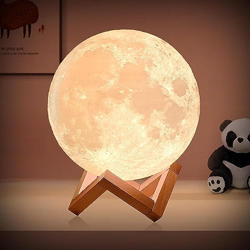 LOUHH Mondlampe, 2024 Upgrade Mond Nachtlicht -5.9inch/15CM 3D Mondlampe Intelligente Fernbedienung 16 Farbe Stimmung Lampe, Moon Lamp für Weihnachten Geschenke Kinderzimmer Dekoration