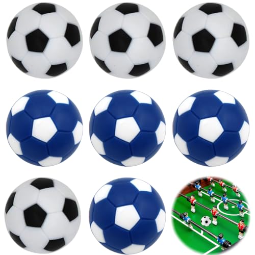 JAWUZ 8 Stück Tischfußballbälle Set, Mini 32mm Kickerbälle, Vielfarbige Tischfußball Kugeln für Tischfußballspiele, Profi Tischkicker Bälle für Kinder und Erwachsene,Indoor Spaß und Freizeitaktivität