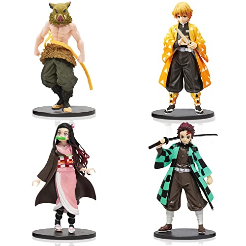 ZORTORZ Anime Action Figur 4 Stück, 15cm Manga Anime Figures, Anime Charakter Modell, Charaktere Statue Sammlerstücke, Figur Spielzeug für Kinder und Erwachsene