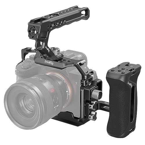 SMALLRIG A7R V / 7 IV Cage / A7S III Cage Käfig mit oberem Griff, seitlichem Handgriff und HDMI-Kabelklemme, Advanced Kit für Sony Alpha 7R V/Alpha 7 IV/Alpha 7 S III - 3669