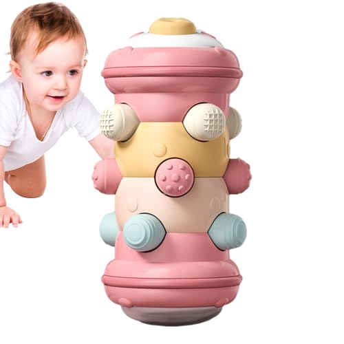 Fellflying Krabbelspielzeug für Kleinkinder, Krabbelrollerspielzeug - Bewegliches Spielzeug für sensorische Spielcenter-Rollenaktivität - Farblernspielzeug für die frühe Entwicklung, pädagogisches