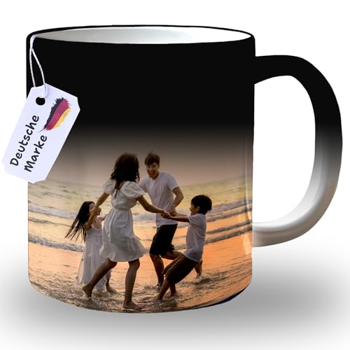 Personalisierte Zaubertasse mit eigenem Foto Farbwechsel Tasse mit Foto Geschenke für Männer Frauen Kaffeetasse personalisiert bedrucken persönliche Fotogeschenke Geschenk für Freund