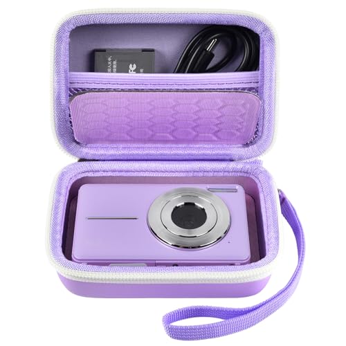 Boobowl Digitalkameratasche für VOXPAN Digitalkamera für Anfänger, 8X Digital Zoom HD Digitalkamera Fotoapparat 21 MP 1080P HD 2,7 Zoll Foto Kompaktkamera, nur kleine Aufbewahrungsbox (Violett)