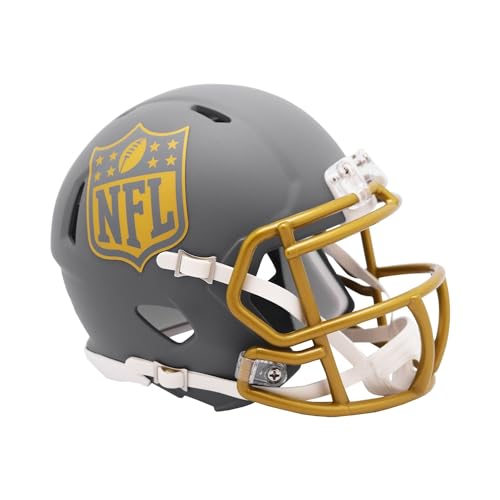 NFL Mini Speed Helm Logo Shield Slate Collection Edition Footballhelm