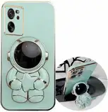 Miagon Süß Stern Astronaut Ständer Hülle für Xiaomi 13T Pro,Cute Mädchen Dünn Galvanisierte Schutzhülle Weiches Case Bumper mit Astronaut Halter Kickständer