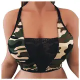 Schnürkorsett rückenfrei Bralette Nahtlos abgeschnitten Tank Yoga Crop Tops Tank Top Lingerie(AG,S)