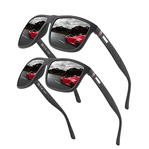 Perfectmiaoxuan Polarisierte Sonnenbrille Herren/Damen ; Vintage/Klassisch/Elegant Brillengestell; HD-Pilotobjektive; Golf/Fahren/Angeln/Reisebrille/Outdoor-Sportarten Mode Sonnenbrille