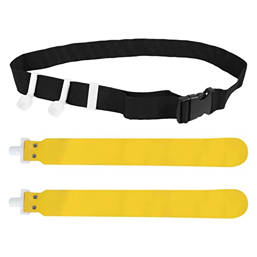 DONGKER Football Kit Flaggen und Gürtel,Flag Football Belts,PVC Football Waist Belt 2 Flags Release Buckle für Jugend- und Erwachsenentrainingsgeräte