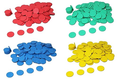 Spielchips rot (100 Stück) aus RE-Plastic® | Zählchips Marker Tokens ø 25 mm