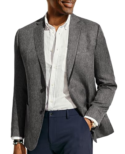 PaulJones Sakkos für Herren Modern Anzug Jackett Hochzeit Blazer Sportliche Sakkos XXL Dunkelgrau